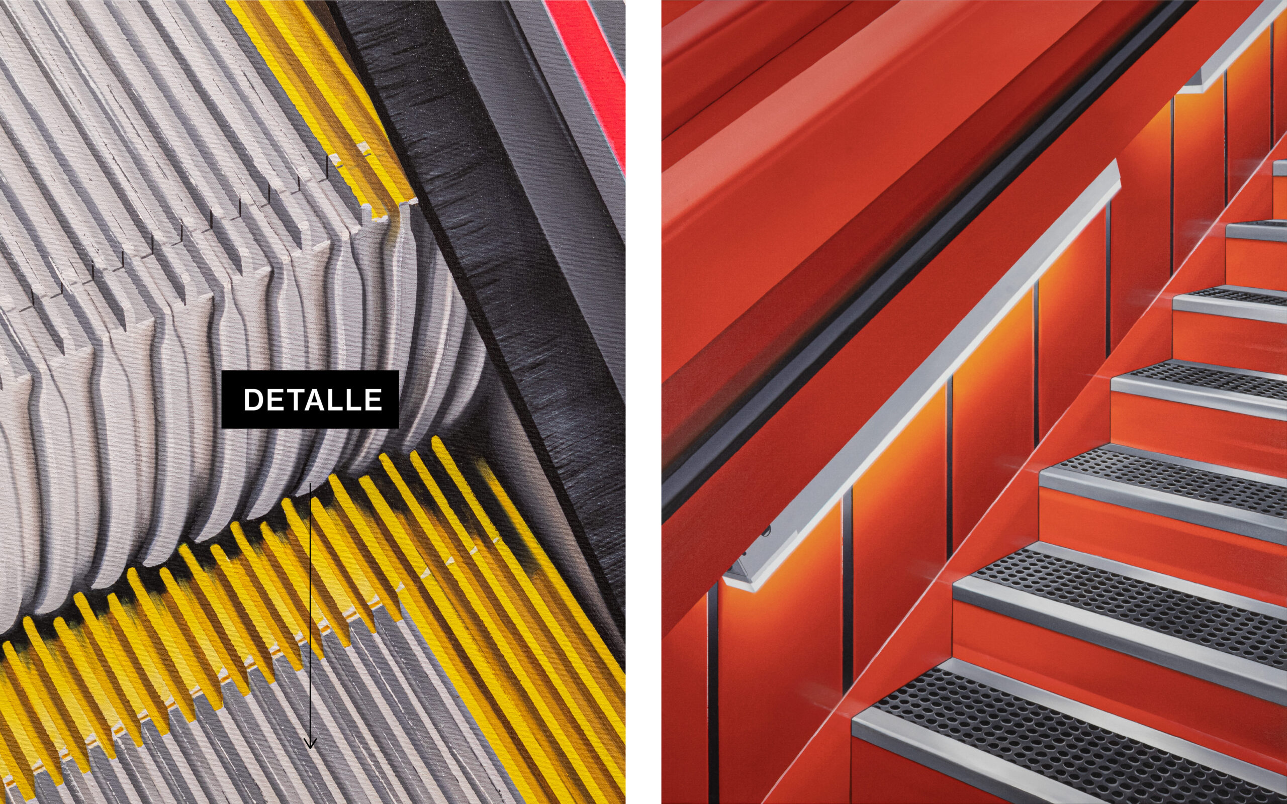 Centre Pompidou. Detalle // Opéra II. Óleo sobre lienzo. 146 x 114 cm. 2025.