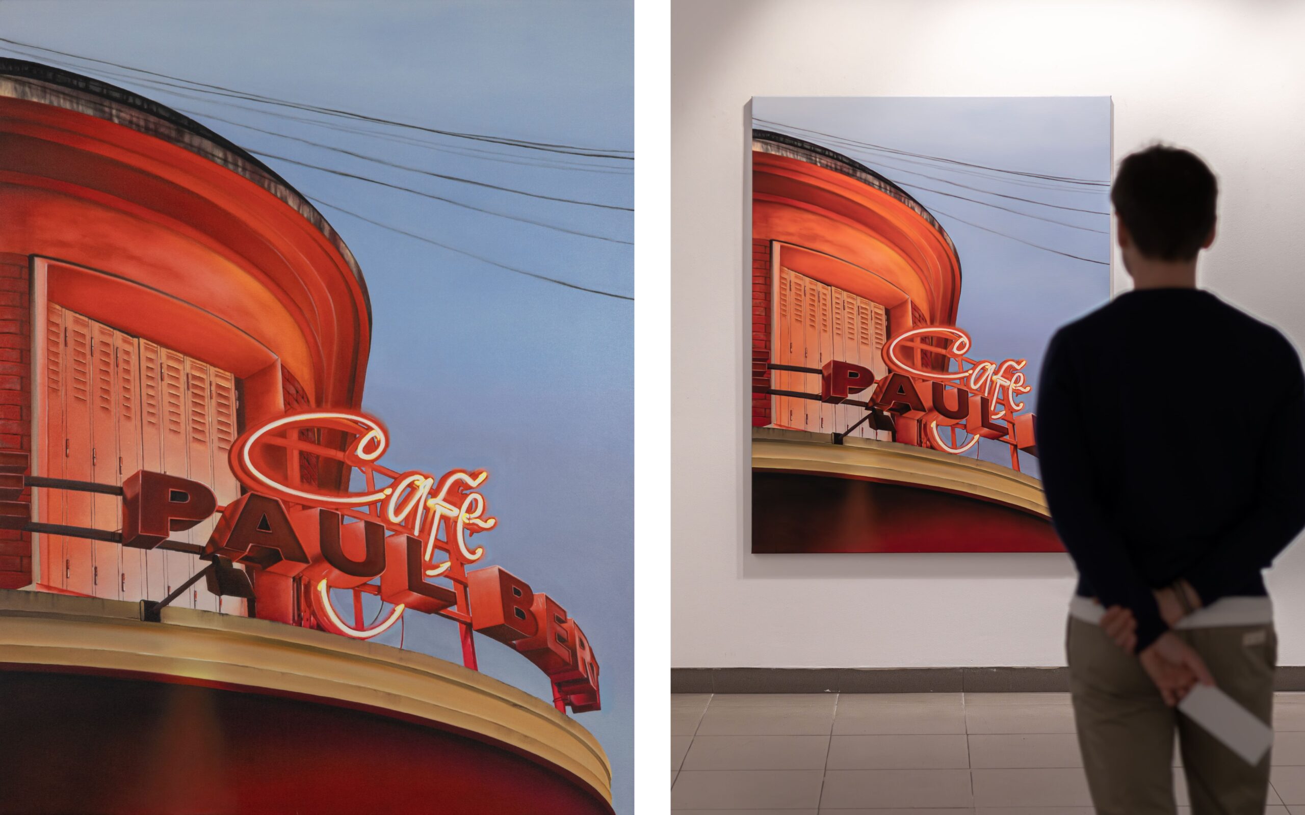 Café Le Paul Bert. Óleo sobre lienzo. 146 x 114 cm. 2025.